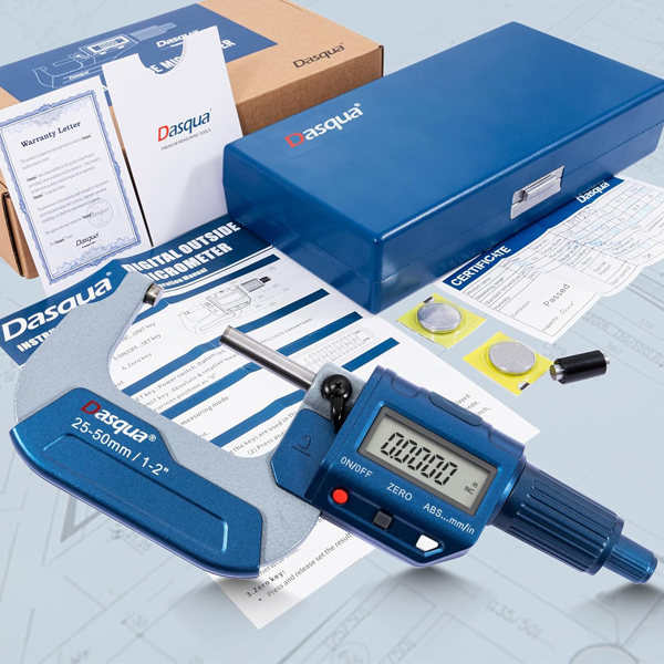 Dasqua 4230-2010 Dijital Dış Çap Mikrometre 25-50 mm | Hassas Ölçüm Cihazı