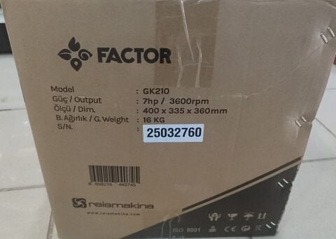 Factor GK210 Benzinli Motor 7 HP İpli Kamalı