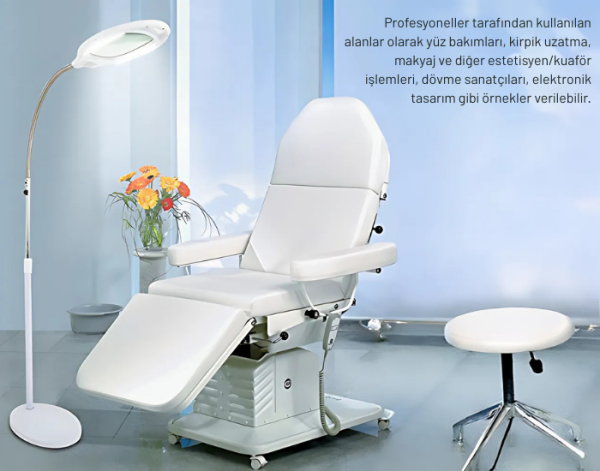 StandMag Ayaklı Esnek Boyunlu LED’li Büyüteç | 42 LED Işıklı Ayaklı Büyüteç Lambası