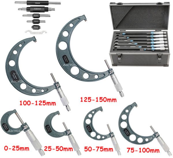 Dasqua 4111-8215-A Mekanik Mikrometre Seti 0-150 mm Arası Ölçüm