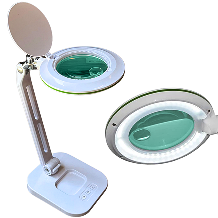 Flexi LED Aydınlatmalı Masaüstü Büyüteç – Kademeli Işık Ayarlı, Ergonomik Tasarım
