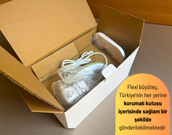 Flexi LED Aydınlatmalı Masaüstü Büyüteç – Kademeli Işık Ayarlı, Ergonomik Tasarım
