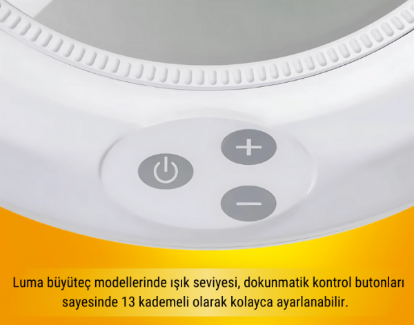 Geniş Mercekli Luma  Masaya Bağlanabilir Büyüteç | Ayarlanabilir Led Işığı