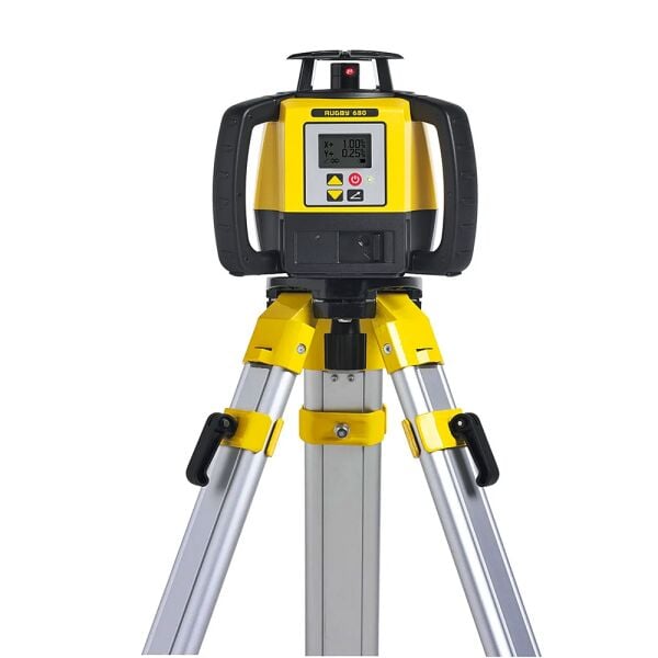 Leica RUGBY 680 Yeşil Yatay Otomatik İç ve Dış Saha inşaat Lazer Metresi