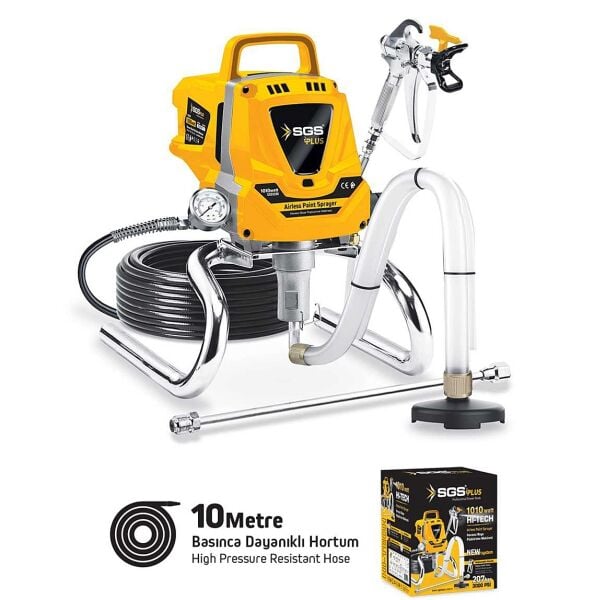 SGS 5280 Elektrikli Havasız Profesyonel Boya Püskürtme Makinası 1010 W / 207 Bar
