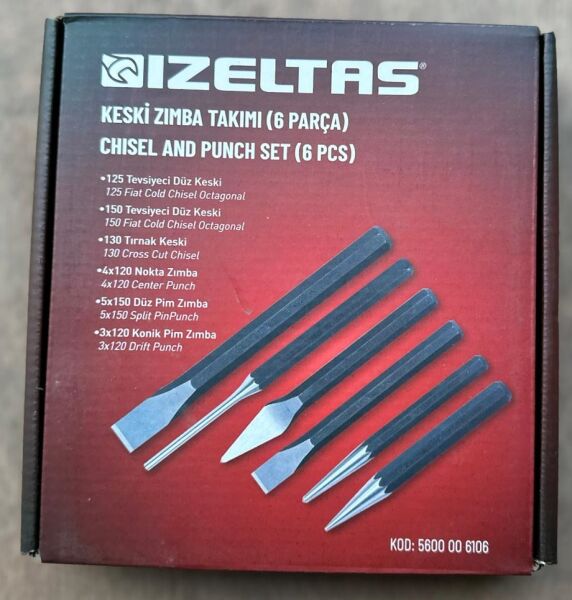 İzeltaş 5600006106 Keski Zımba Takımı 6 Parça