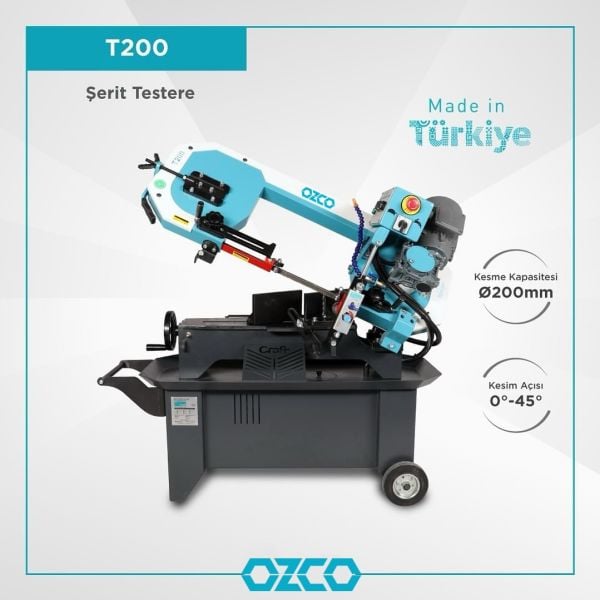 Ozco T200 Şerit Testere 850W/380V