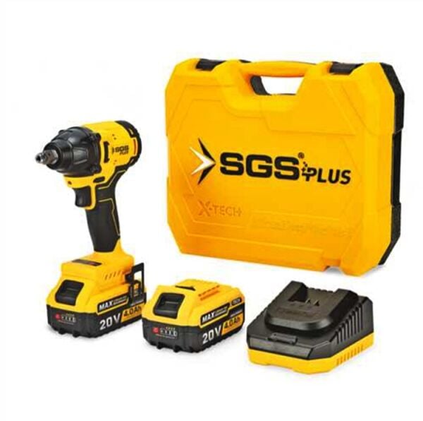 SGS SGS5502 Darbeli Somun Sıkma Seti | 20V 1/2″ – 2×4.0Ah Kömürsüz Motor, 330 Nm Tork