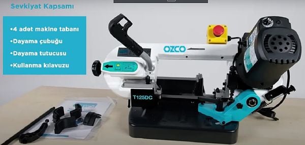 Ozco T125DC Taşınabilir Şerit Testere 1250W / 230V