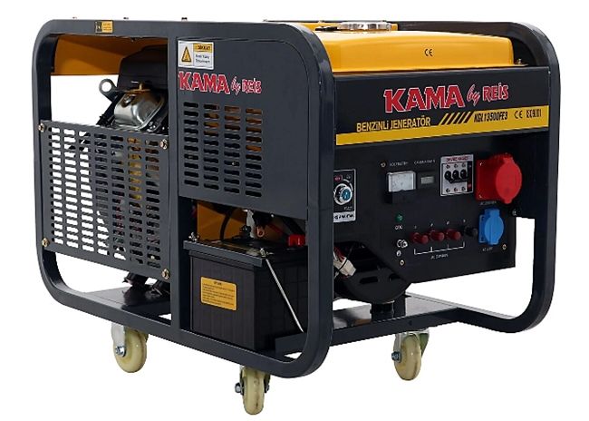 Kama By Reis KGL13500FE3 Trifaze Marşlı Benzinli Jeneratör 13,75 kw