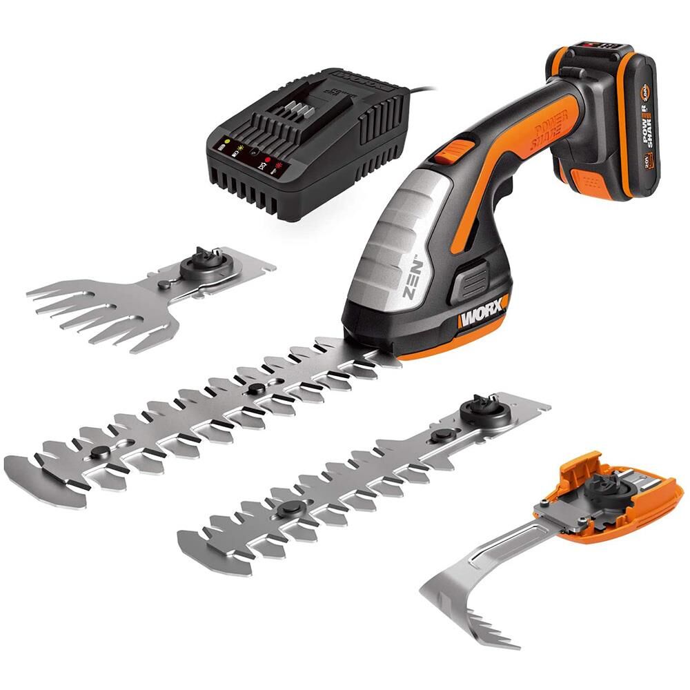 WORX WG801E.5 20Volt 2.0Ah. Li-ion Şarjlı Profesyonel Avuç İçi Çim Kesme Çit Budama ve Çapalama