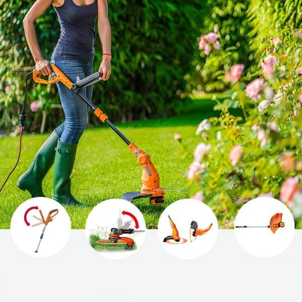 WORX 30cm Elektrikli Teleskobik Saplı Misinalı Çim ve Kenar Kesme 550 W