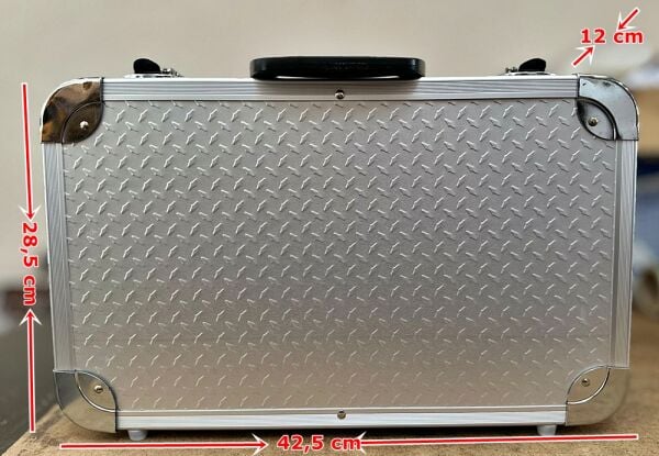 KNC Yuvarlak Köşeli Alüminyum Takım Çantası 42,5x28,5x12 cm