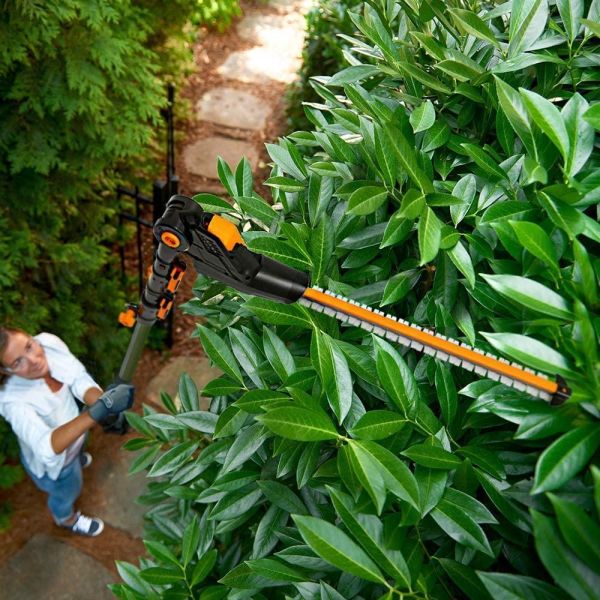 WORX 20Volt 2.0Ah Li-ion Tek Akülü 45CM Profesyonel Teleskobik Saplı Açı Ayarlı Çit Budama