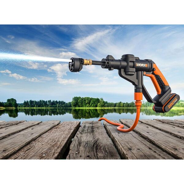 WORX 20Volt 2.0Ah. Li-ion 24 Bar Basınçlı Yıkama Tabancası + 4 Parça Yıkama Seti