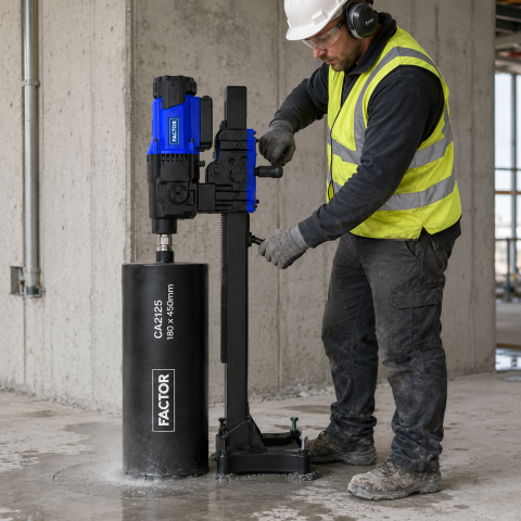 Factor CD260 Sabit Karot Makinası 4600 W- 260 mm | Beton ve Duvar Delme Makinesi