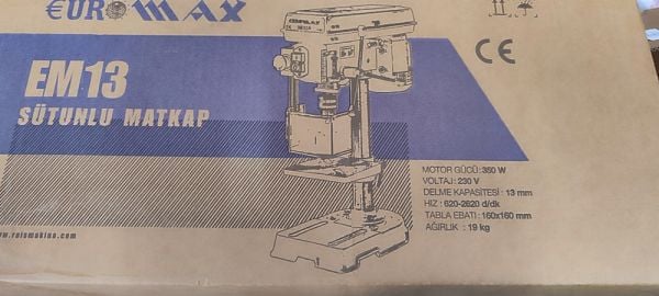 Euromax M13 Sütunlu Matkap 13 mm / 350 W /230 V