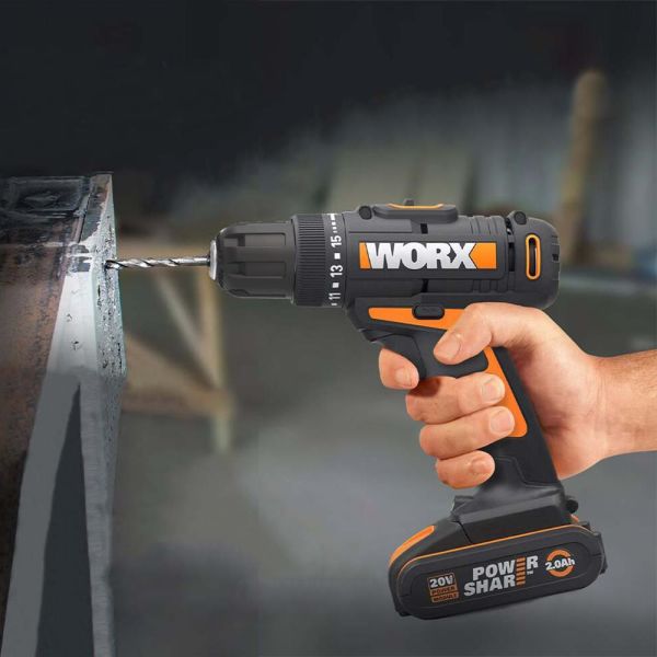 WORX 20Volt/2.0Ah. Li-ion Tek Akülü Profesyonel Şarjlı Matkap