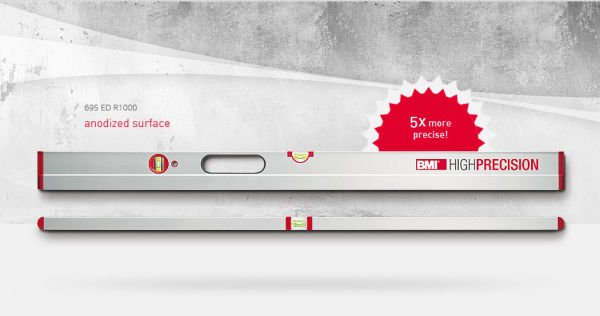 Bmi 695 HIGHPRECISION Alüminyum Gövde Su Terazisi 60cm