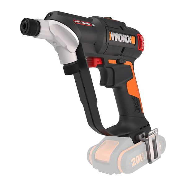 WORX 20Volt Döner Kafa ve Çift Mandrenli Profesyonel Kömürsüz Şarjlı Matkap + 6 Parça Uç (Akü Dahil Değildir)