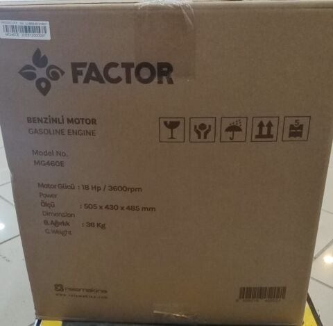 Factor MG460E Benzinli Motor 18 Hp Marşlı ve İpli / Kamalı