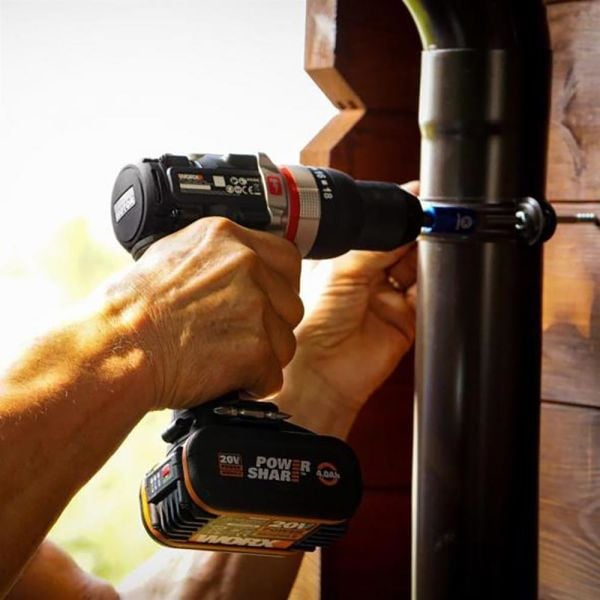 WORX 20Volt/4.0/2.0 Ah. Li-ion Çift Akülü Profesyonel Darbeli Şarjlı Matkap