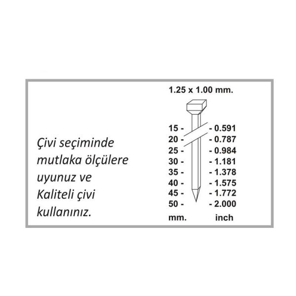 Gison GPF1850 Havalı Çivi Çakma Tabancası
