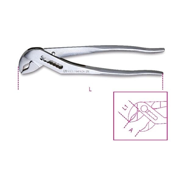 Beta 1048INOX Paslanmaz Çelik Papağan Pense 250mm