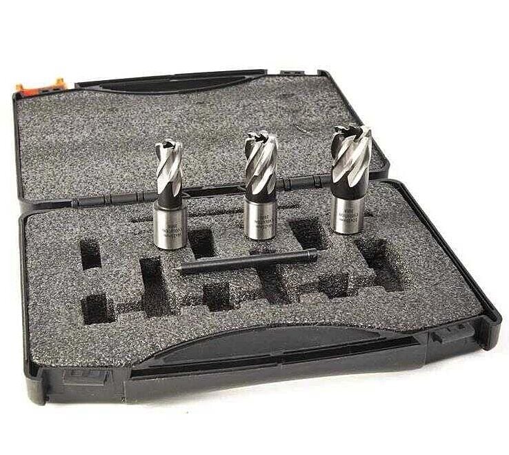 Evolution CUTTERKIT3S Cyclone 3 Parça Weldon Tip Manyetik Matkap Ucu Seti 25 mm Derinlik