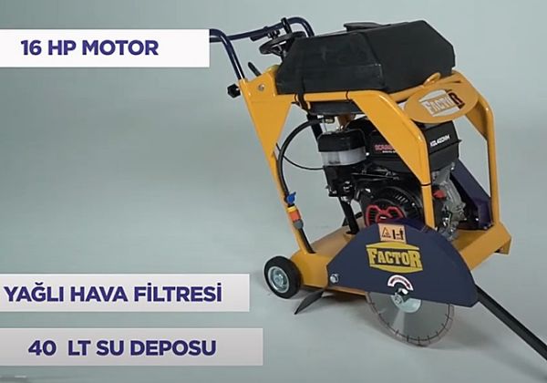 Factor FAC13KB Benzinli Asfalt ve Beton Kesme Makinası 150 mm