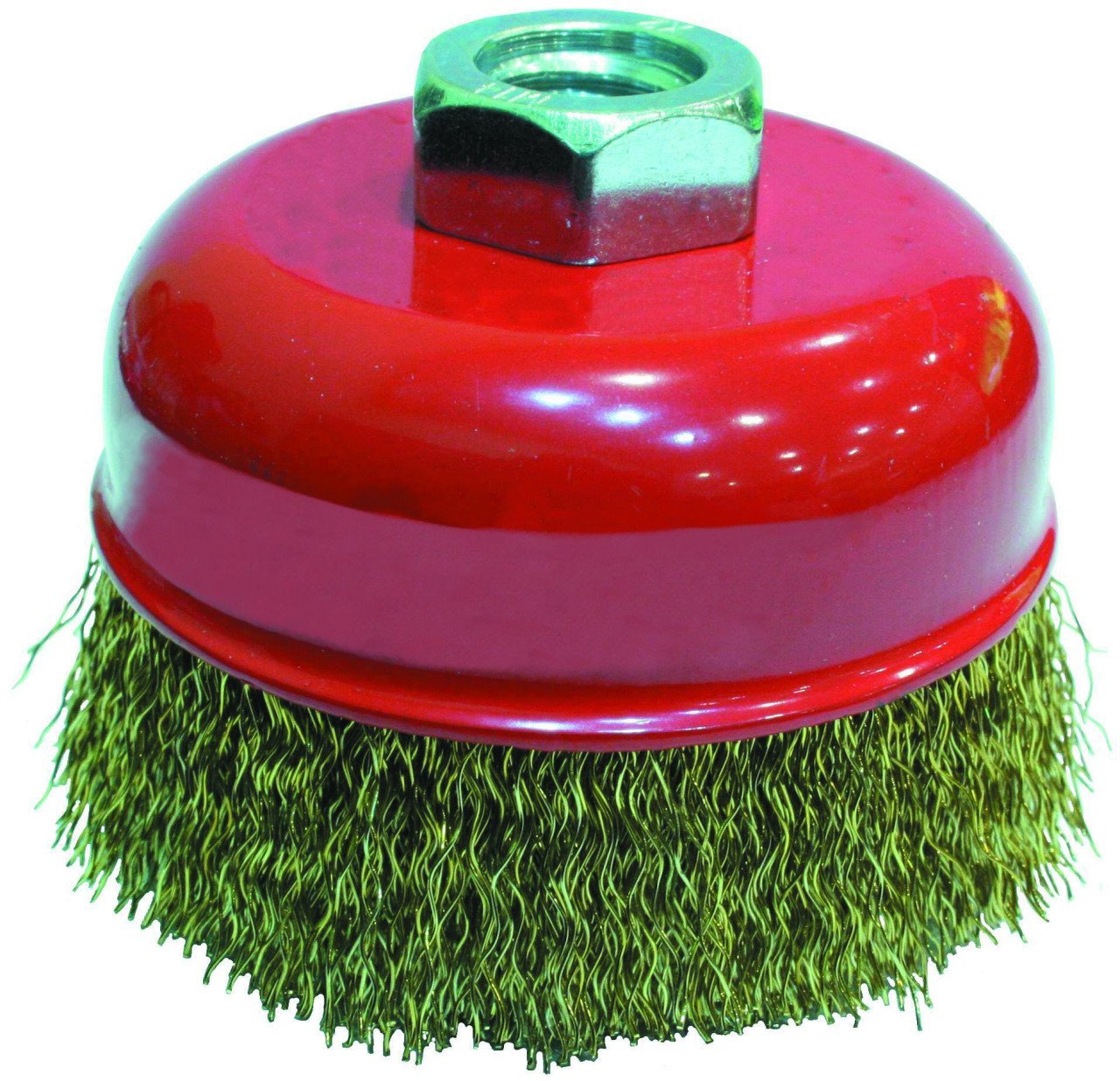 Partner PT02029 Sarı Dalgalı Telli M14 Vidalı Çanak Fırça