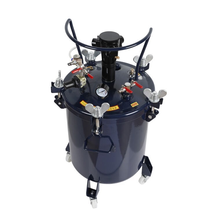 Aristo 40 Litre Otomatik Karıştırıcılı Basınçlı Boya Kazanı | Profesyonel Endüstriyel Boya Tankı