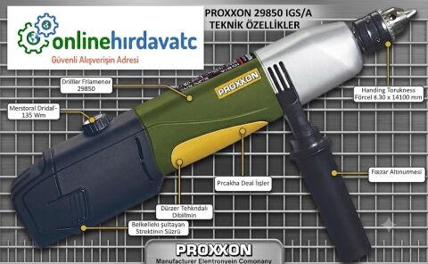 PROXXON 29850 IGS/A 10.8V Akülü Mandrenli Taşlama Makinası | Profesyonel Endüstriyel Düz Taşlama