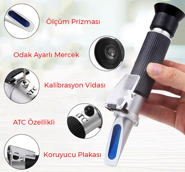 Eko Antifriz ve Akü Sıvısı Ölçen Refraktometre