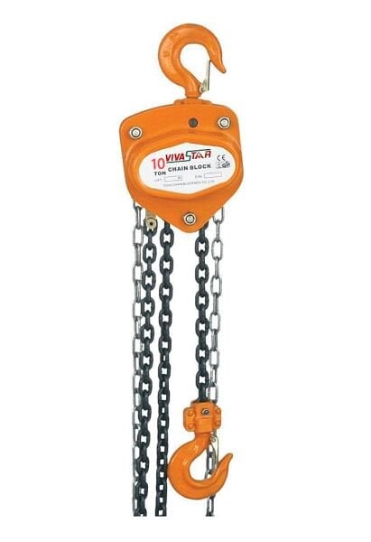 Vivastar VVCAR10-5 Caraskal 10 Ton | 5 Metre Zincirli Mekanik Yük Kaldırma Makinesi