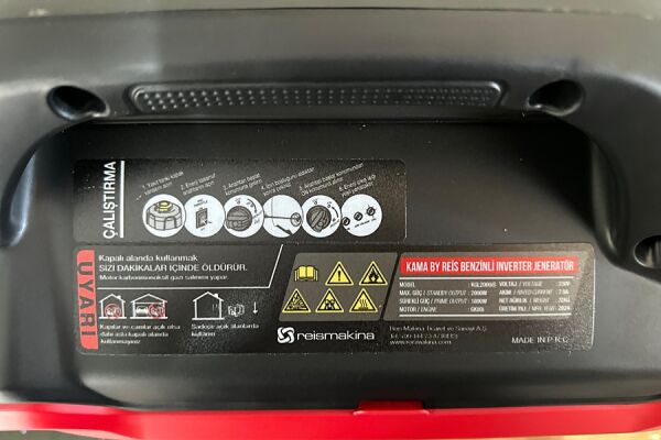 Kama By Reis 2000iS İnvertörlü Benzinli Jeneratör 2 kVA Monofaze