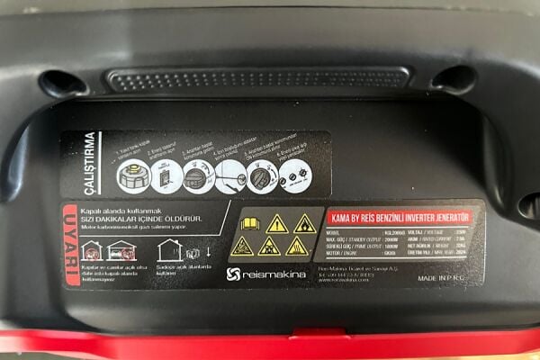 Kama By Reis 2000iS İnvertörlü Benzinli Jeneratör 2 kVA Monofaze