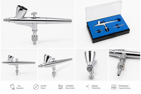 Magicbrush AB-122A Airbrush Boya Tabancası Set