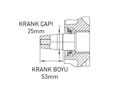 Kama By Reis KDK195FYE Dizel Motor 13Hp İpli/Marşlı Kısa Konik