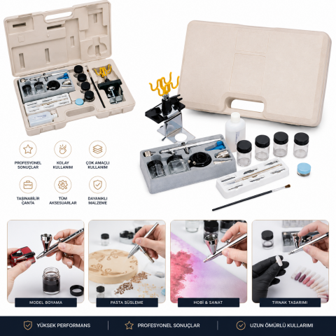Magicbrush UD-119 Airbrush Boya Tabancası Seti