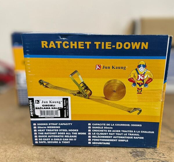 Jun Kaung JK-02081 Cırcırlı Bağlama Halatı 10 mt./5 Ton