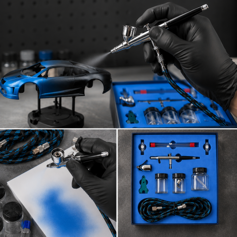 Magicbrush AB-120AK Airbrush Boya Tabancası Yandan Depo
