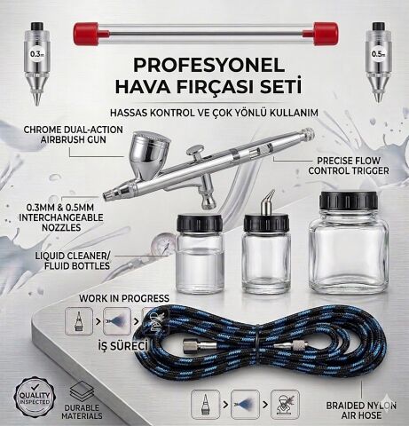 Magicbrush AB-131BK Airbrush Boya Tabancası Alttan Depolu