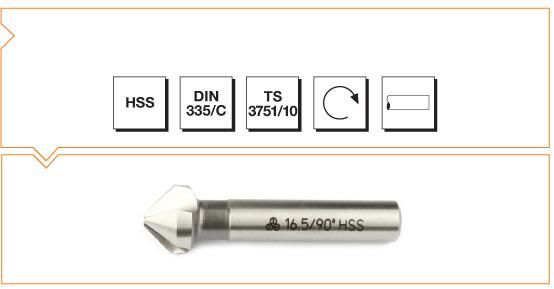 Makina Takım B00313123150 3 Ağızlı Silindirik Saplı Havşa Freze 31.5 mm - 90º