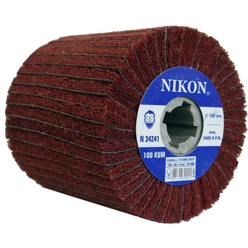 Nikon Kanallı Kombi Mop Zımpara 100 Kum 100x100x19mm