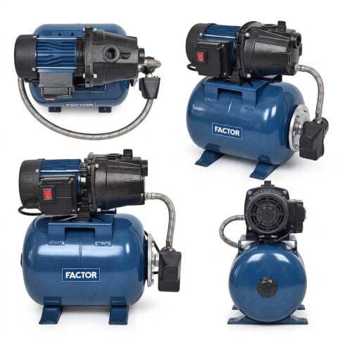 Factor GPH800 800W Otomatik Hidrofor Su Pompası - Ev ve Bahçe İçin Basınçlı Su Motoru