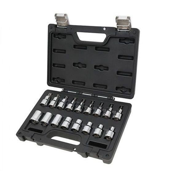 Beta Easy 923E-FTX/C17 Dişi ve Erkek Torx Lokma Takımı 17 Parça - 1/2''