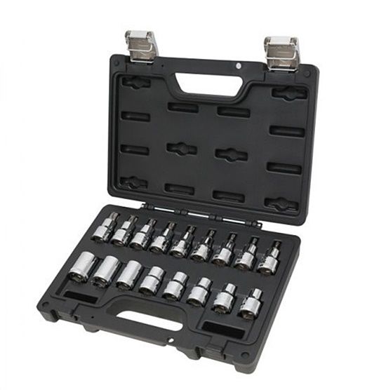 Beta Easy 923E-FTX/C17 Dişi ve Erkek Torx Lokma Takımı 17 Parça - 1/2''