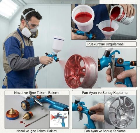 SprayTECH 8000G Profesyonel Üstten Depolu Boya Tabancası - Yüksek Verimli Profesyonel Seri