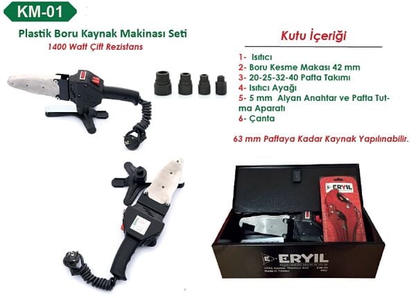 Eryıl Plastik Boru Kaynak Makinası Set